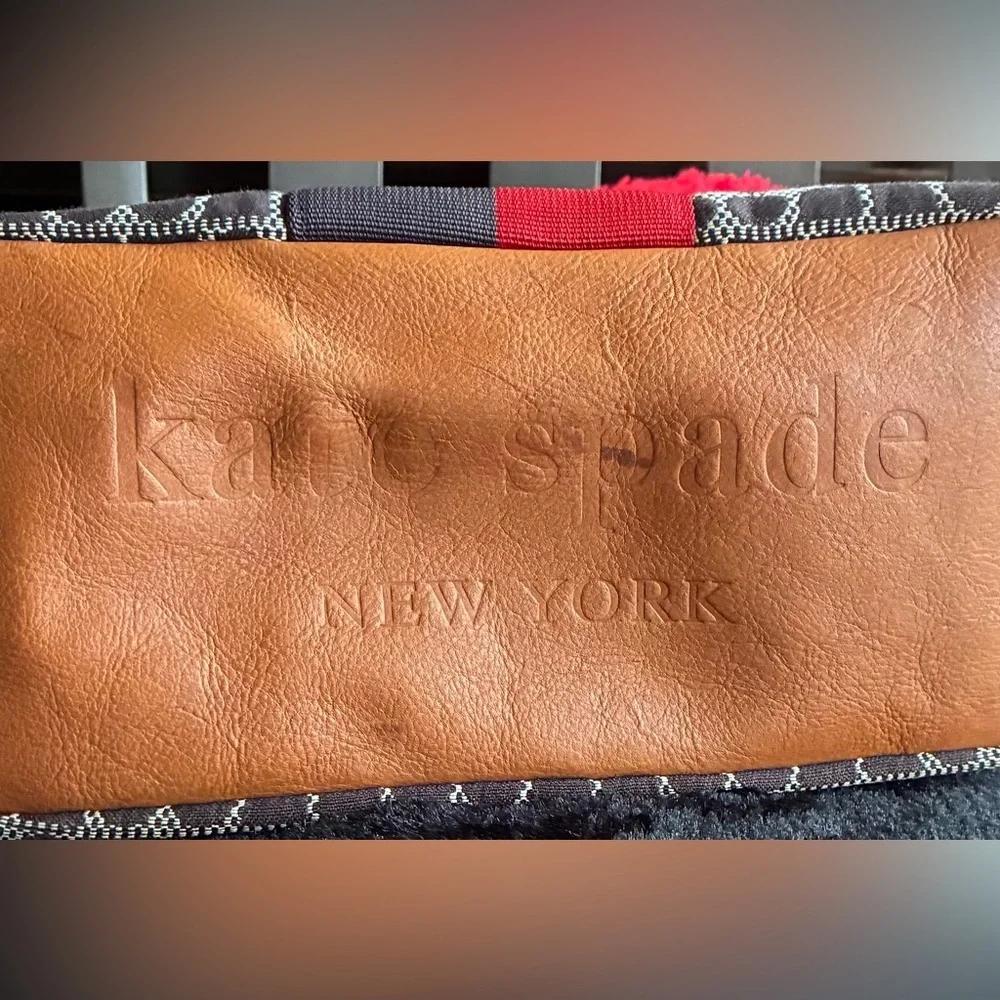 Kate Spade Brown and Red Geometric Shoulder Bag